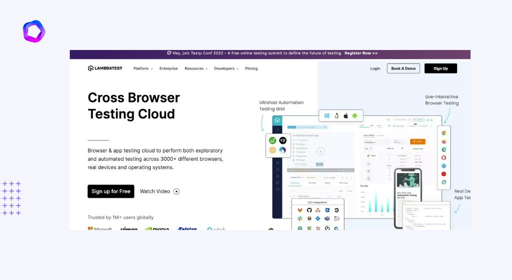 high converting page - lambda test